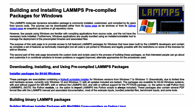 packages.lammps.org