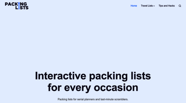 packinglists.net