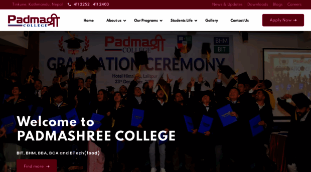 padmashreecollege.edu.np