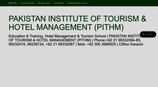 pakistaninstituteoftourismhotelmana.enic.pk