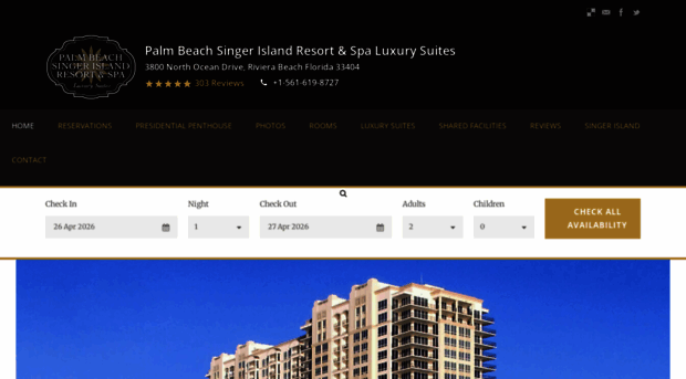palmbeachsingerislandresortandspa.net