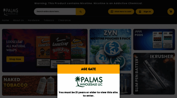 palmswholesalellc.com