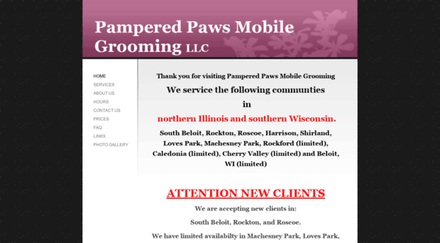 pamperedpawsmobilegrooming.com