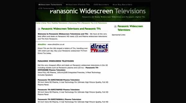 panasonictvs.widescreentelevisions.co.uk