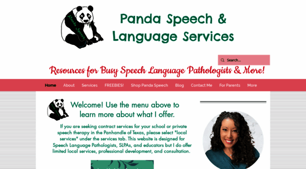 pandaspeechtherapy.com