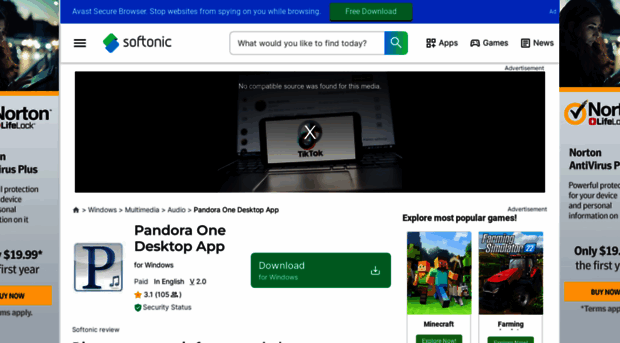 pandora-one-desktop-app.en.softonic.com