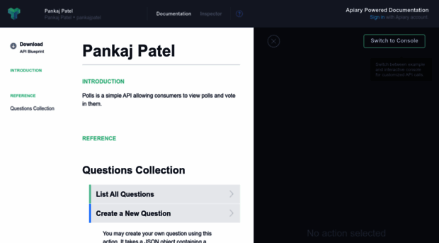 pankajpatel.docs.apiary.io