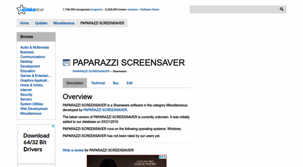 paparazzi-screensaver.updatestar.com