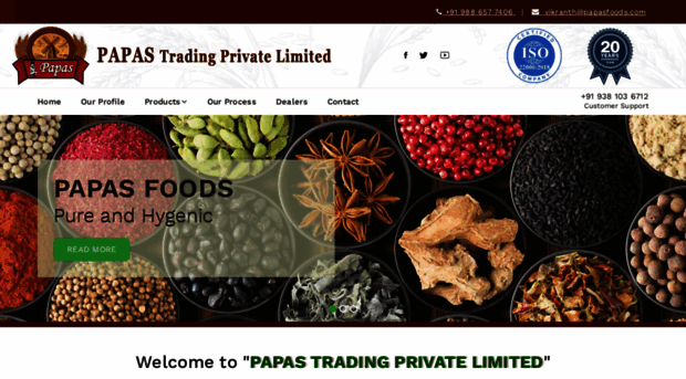 papasfoods.com