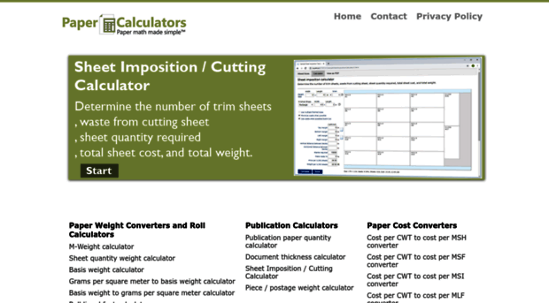papercalculators.com