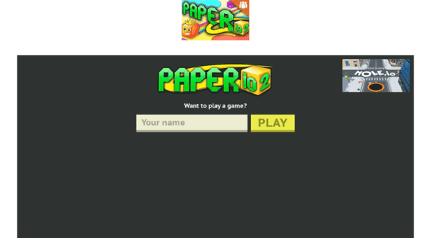 Screenshot of paperio2.space website