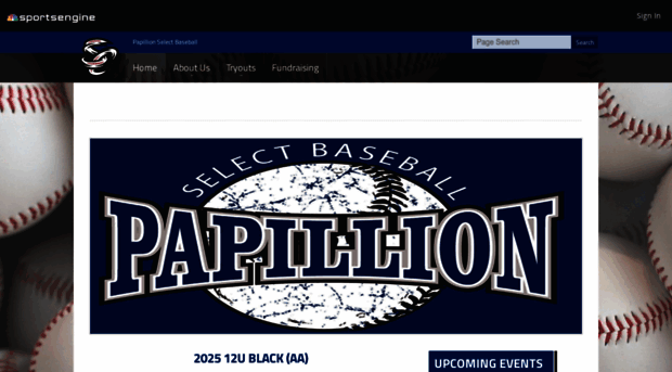 papillionselectbaseball.com