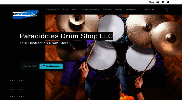 paradiddlesdrumshop.com