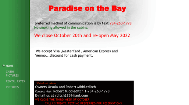 paradiseonthebay.com