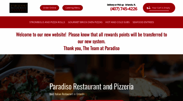 paradisopizzeriarestaurant.com