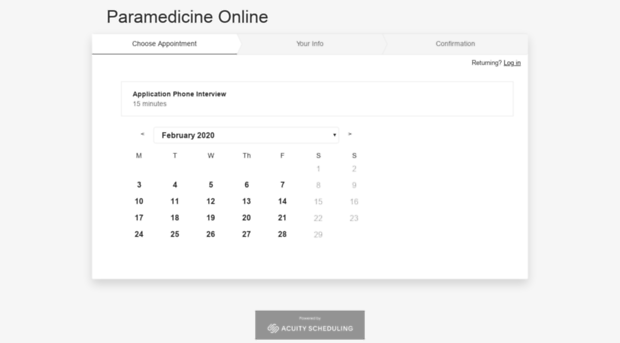 paramedicineonline.acuityscheduling.com