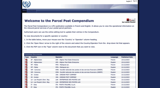 parcel.upu.org