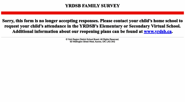 parentsurvey.yrdsb.ca