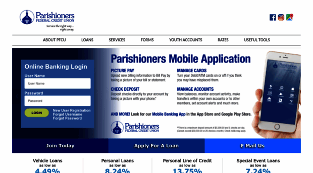 parishionersfcu.org