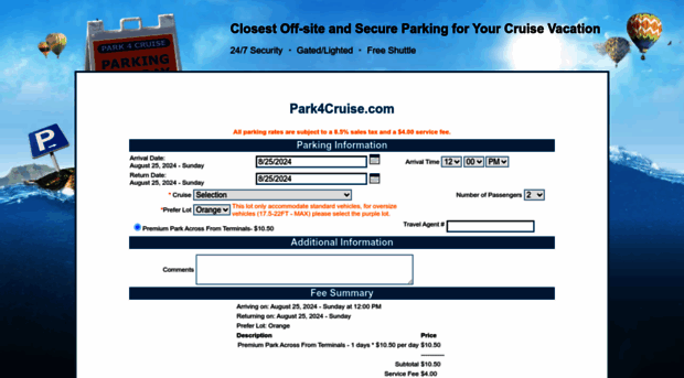 park4cruise.chelseareservations.com