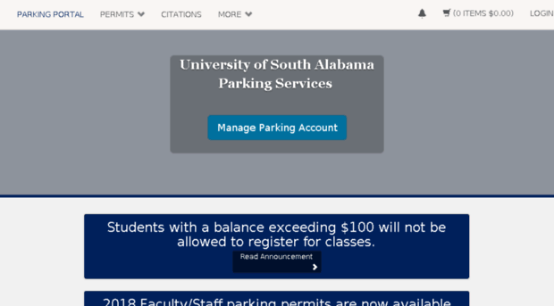 parking.southalabama.edu