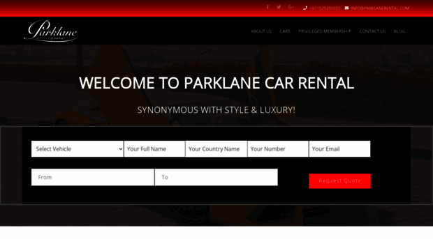 parklanecarrental.com