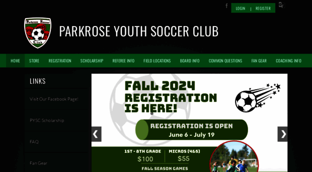 parkrosesoccer.com