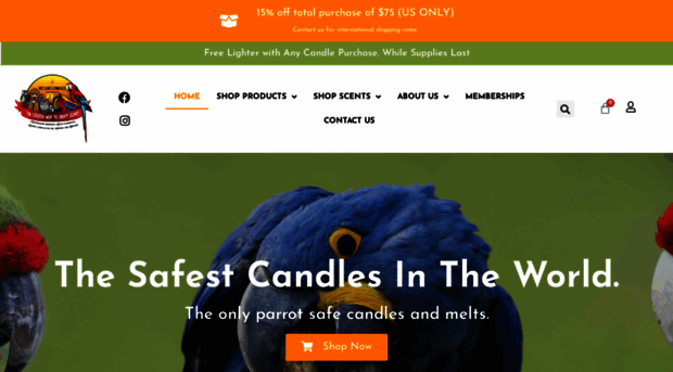 parrotsafecandles.com