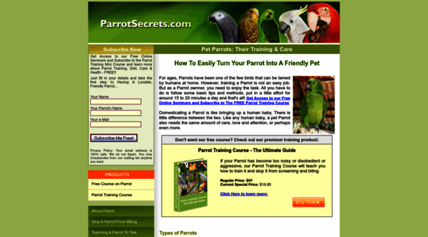 parrotsecrets.com