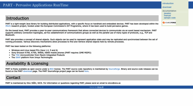 part.sourceforge.net