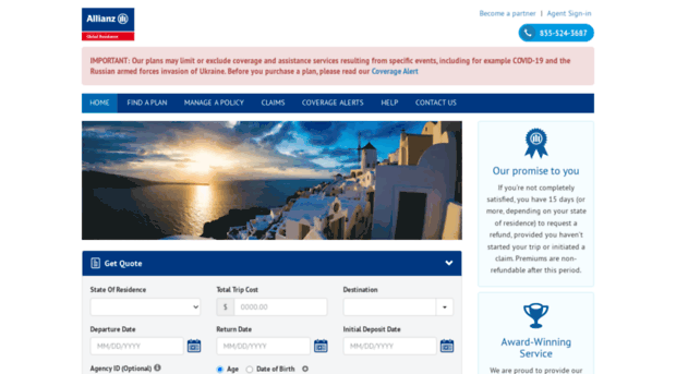 partner.allianztravelinsurance.com