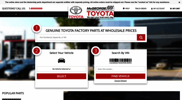 parts.mcgeorgetoyota.com