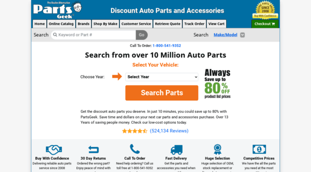 Partsgeek Com Discount Auto Parts Online D Parts Geek