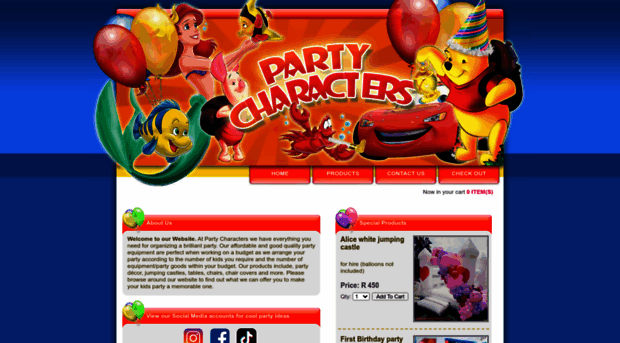 partycharacters.co.za