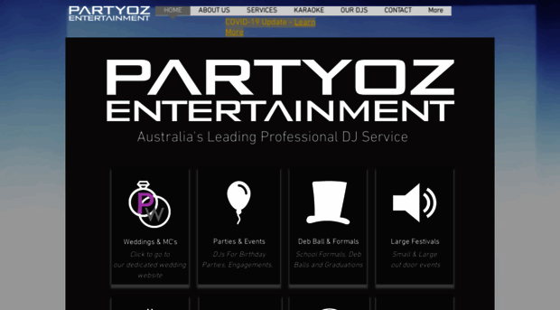 partyozentertainment.com