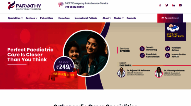 parvathyhospital.com