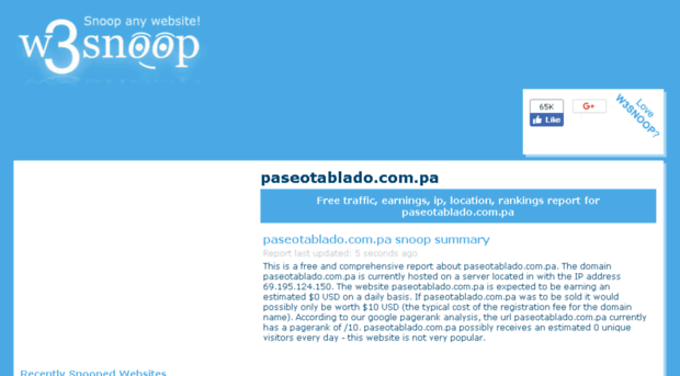 paseotablado.com.pa.w3snoop.com