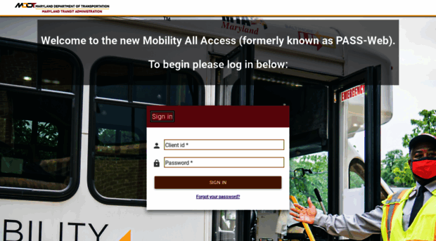 Passweb mta maryland gov Mobility Login Passweb Mta Maryland