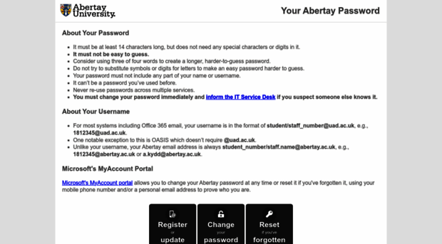 password.abertay.ac.uk