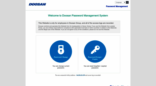 password.doosan.com