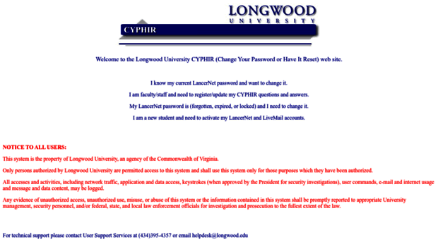 password.longwood.edu