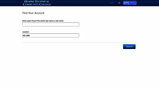 password.otc.edu