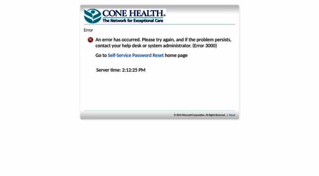 passwordreset.conehealth.com