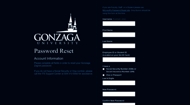 passwordreset.gonzaga.edu