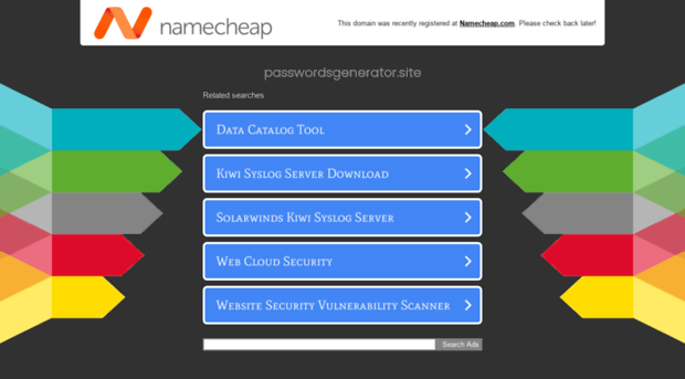 Screenshot of passwordsgenerator.site website