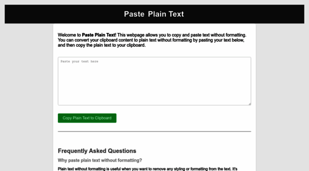 pasteplaintext.com