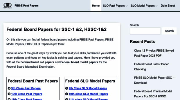 pastpapersfbise.com