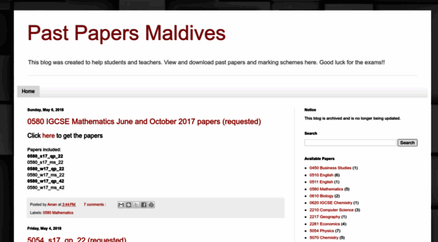 pastpapersmaldives.blogspot.com