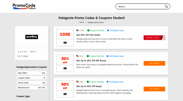 patagoniaprovisions.promocode.ninja