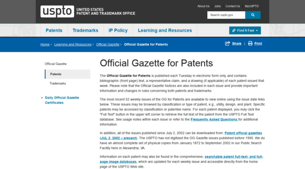 patentsgazette.uspto.gov